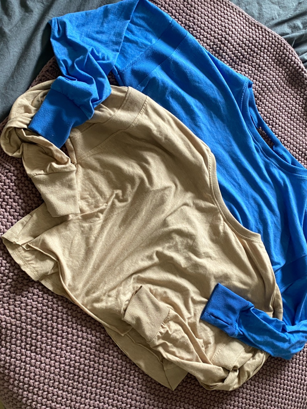 Blue & Tan FP Dupe long sleeves Medium